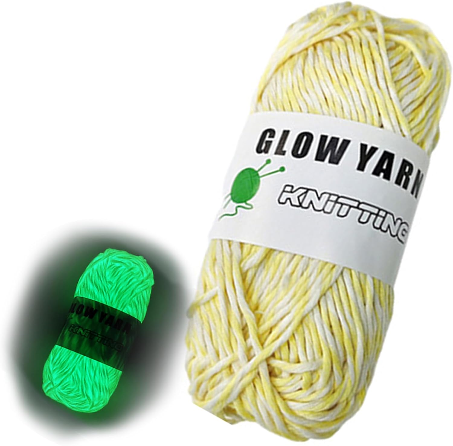 Hilo de ganchillo que brilla en la oscuridad, hilo de ganchillo luminoso para manualidades, Halloween, Navidad, hilo de coser, suministros de fiesta