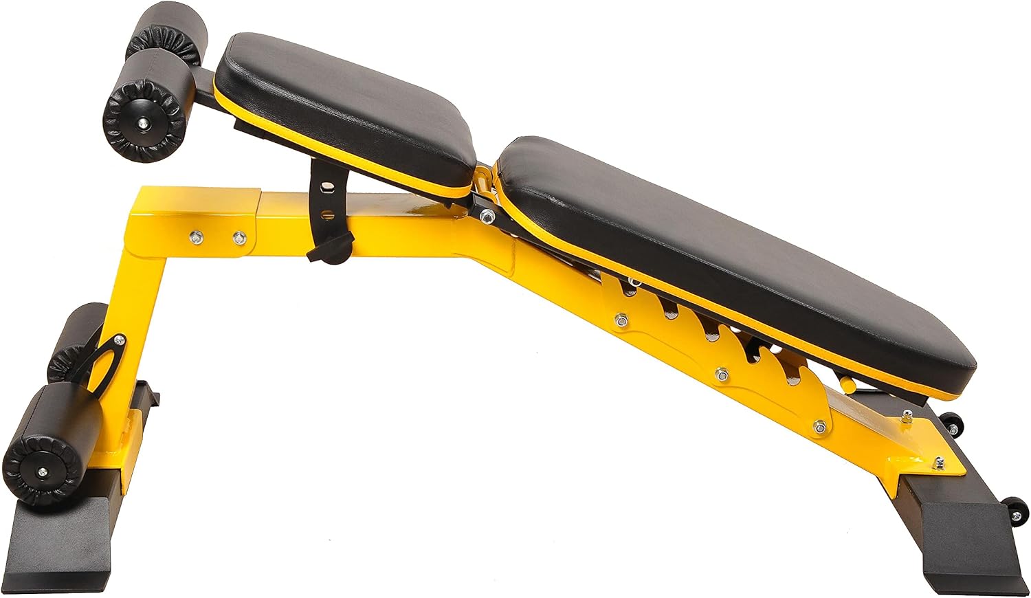 Signature Fitness Banco de pesas resistente ajustable y plegable para ejercicio vertical, inclinado, declive y plano