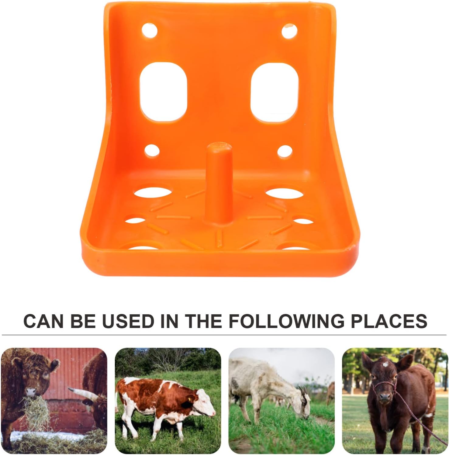 Cabilock Comedero para caballos Ganado y Ovejas Lick Caja de ladrillo Comedero de cabra Bandeja de accesorios para ganado Suministros de ganado