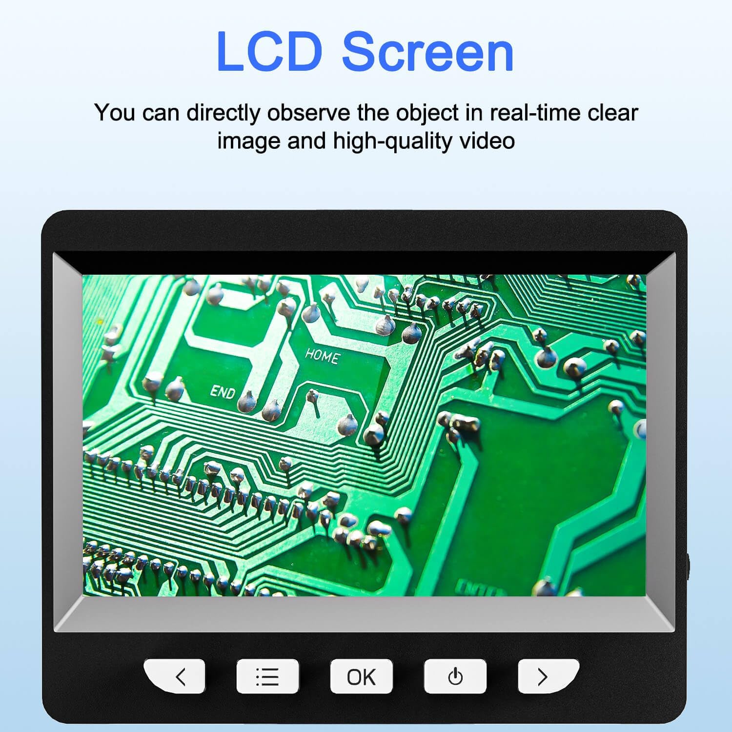 CIMELR Microscopio digital LCD, microscopio para niños, microscopio USB portátil, cámara de microscopio de monedas de aumento 50X-1000X para