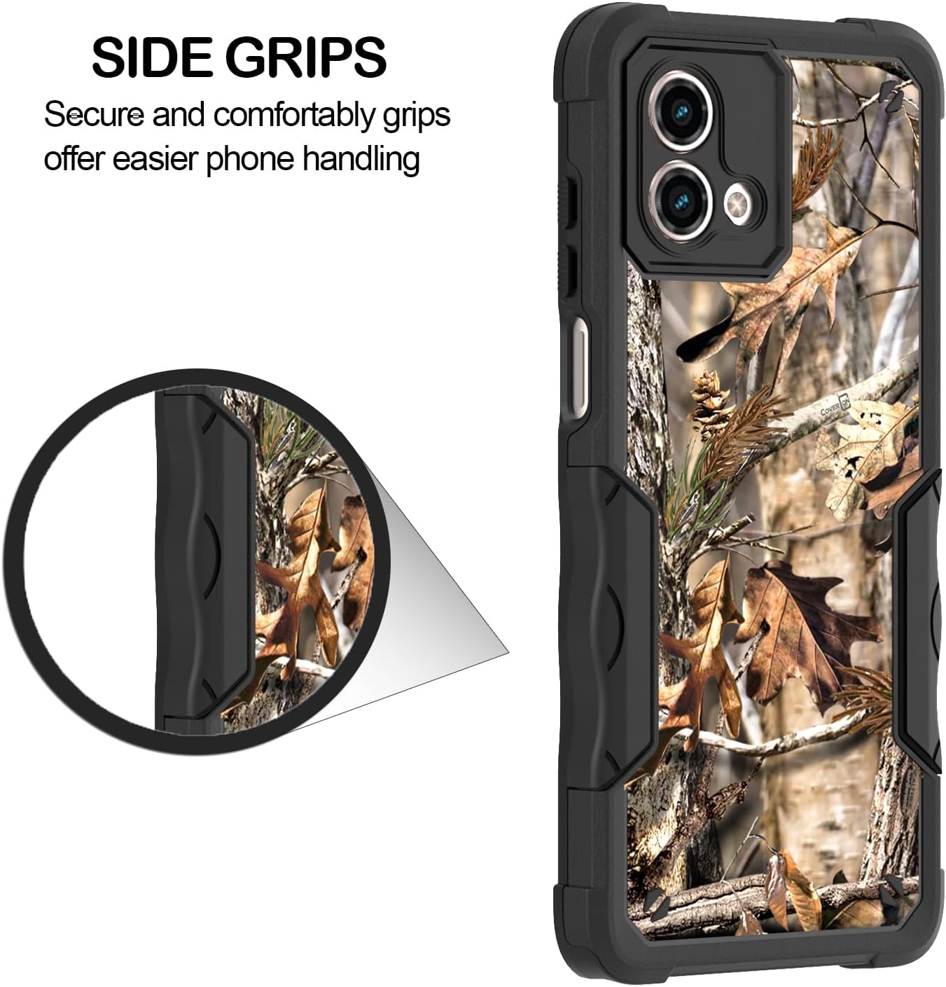 CoverON Funda resistente diseñada para Motorola Moto G Stylus 5G 2023, resistente grado militar A de plástico duro híbrido de goma TPU con agarre de