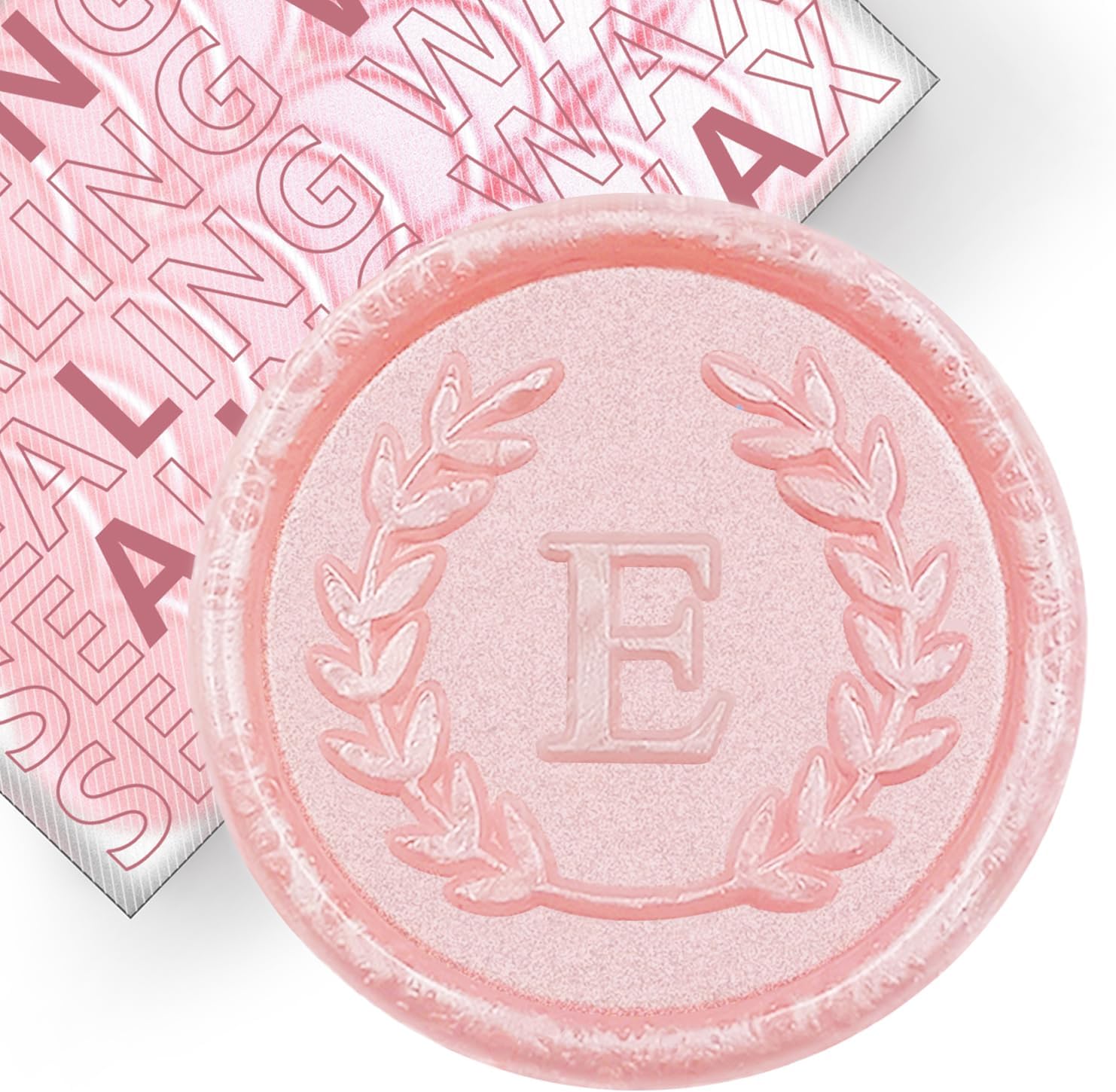 50 calcomanías adhesivas de cera con letra E, hechas a mano, sin necesidad de sellar, rasgar y usar calcomanías de cera para invitaciones de boda,