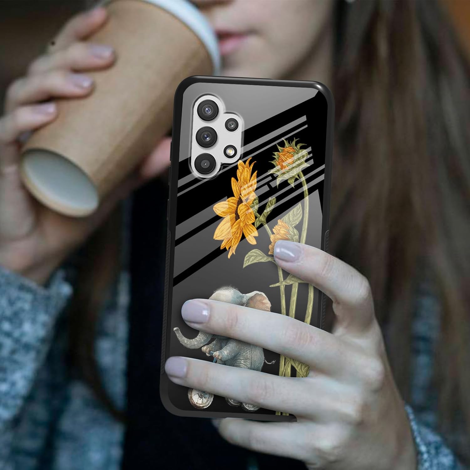 Funda para Samsung Galaxy A32 5G Teléfono Grip con Soporte Expandible Soporte Soporte Soporte Kickstand TPU Suave a prueba de golpes Anti-arañazos