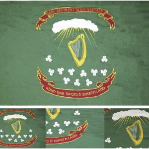 Bandera irlandesa 100% algodón bordada de 3 x 5 pulgadas Bandera irlandesa 100% algodón bordada de 3 x 5 pulgadas