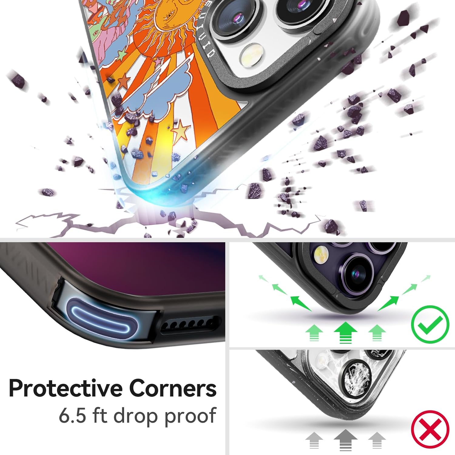 Funda compatible con iPhone 15, bonita estética, duradera y a la moda, divertida funda para teléfono, diseño de hongos femeninos para mujeres y