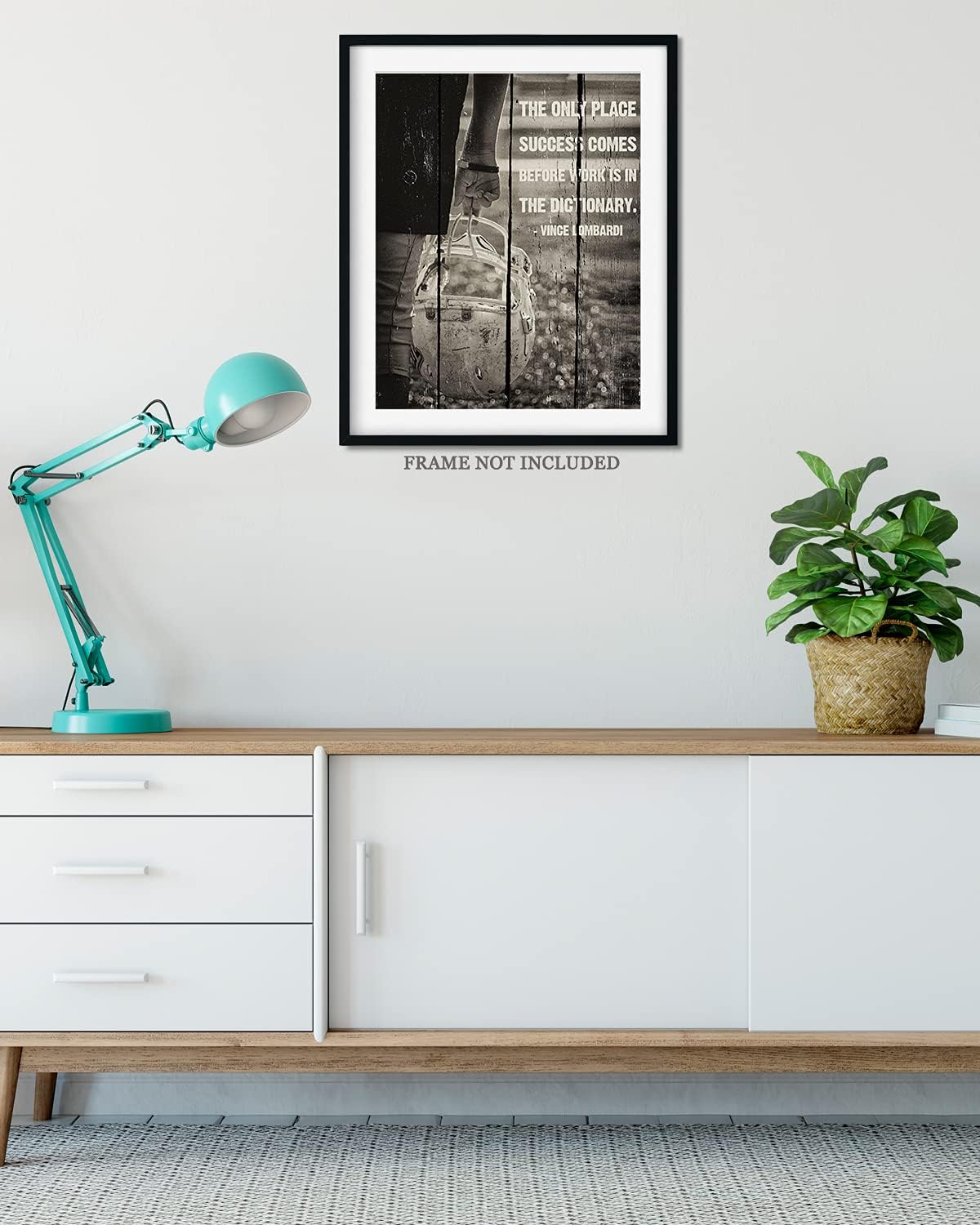 Govivo The Only Place Success Comes Before Work Is In The Dictionary. – Vince Lombardi – Impresión artística para decoración de pared – Obra de arte