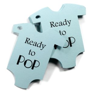 Ready to Pop Baby Shower Tags One Piece Shape (Set of 15) (Blue) Ready to Pop Baby Shower Tags One Piece Shape (Set of 15) (Blue)