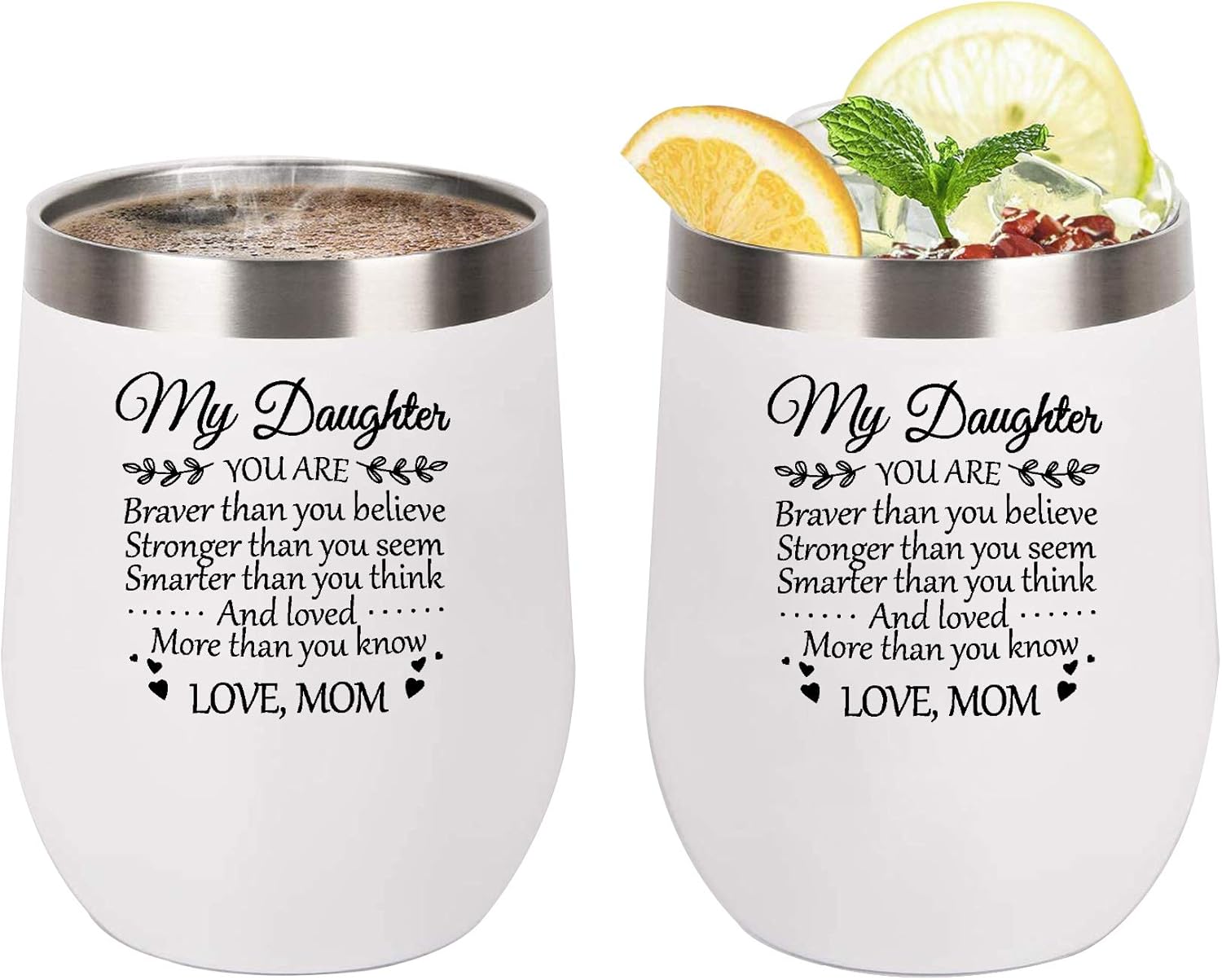 FAYERXL Vaso de vino de 12 onzas con refranes para mujeres, regalos de vino grabados para mujeres, dulces 16 regalos para niñas de mamá, regalos