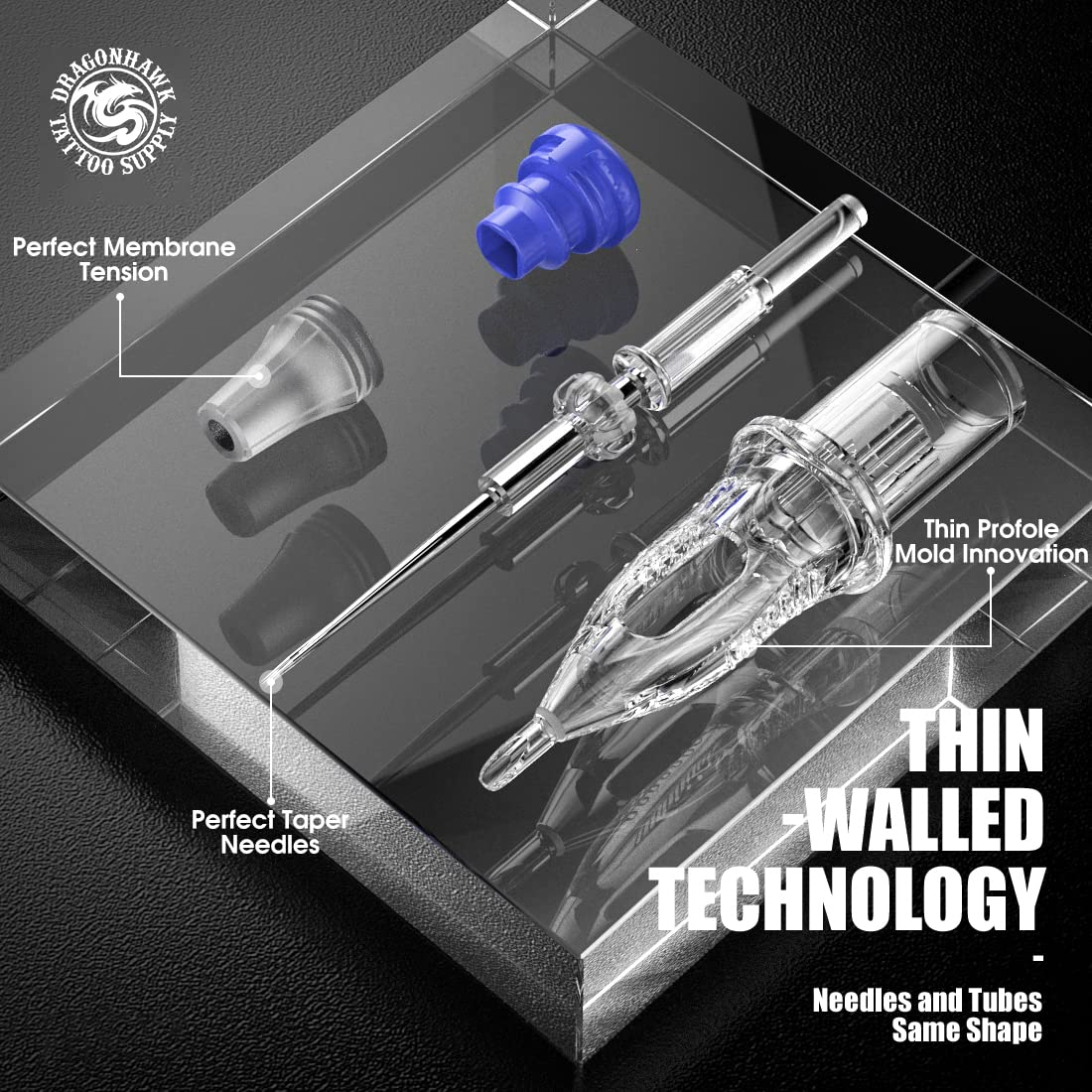 Extreme Tattoo – Cartuchos de tinta para tatuajes con agujas desechables Dragonhawk