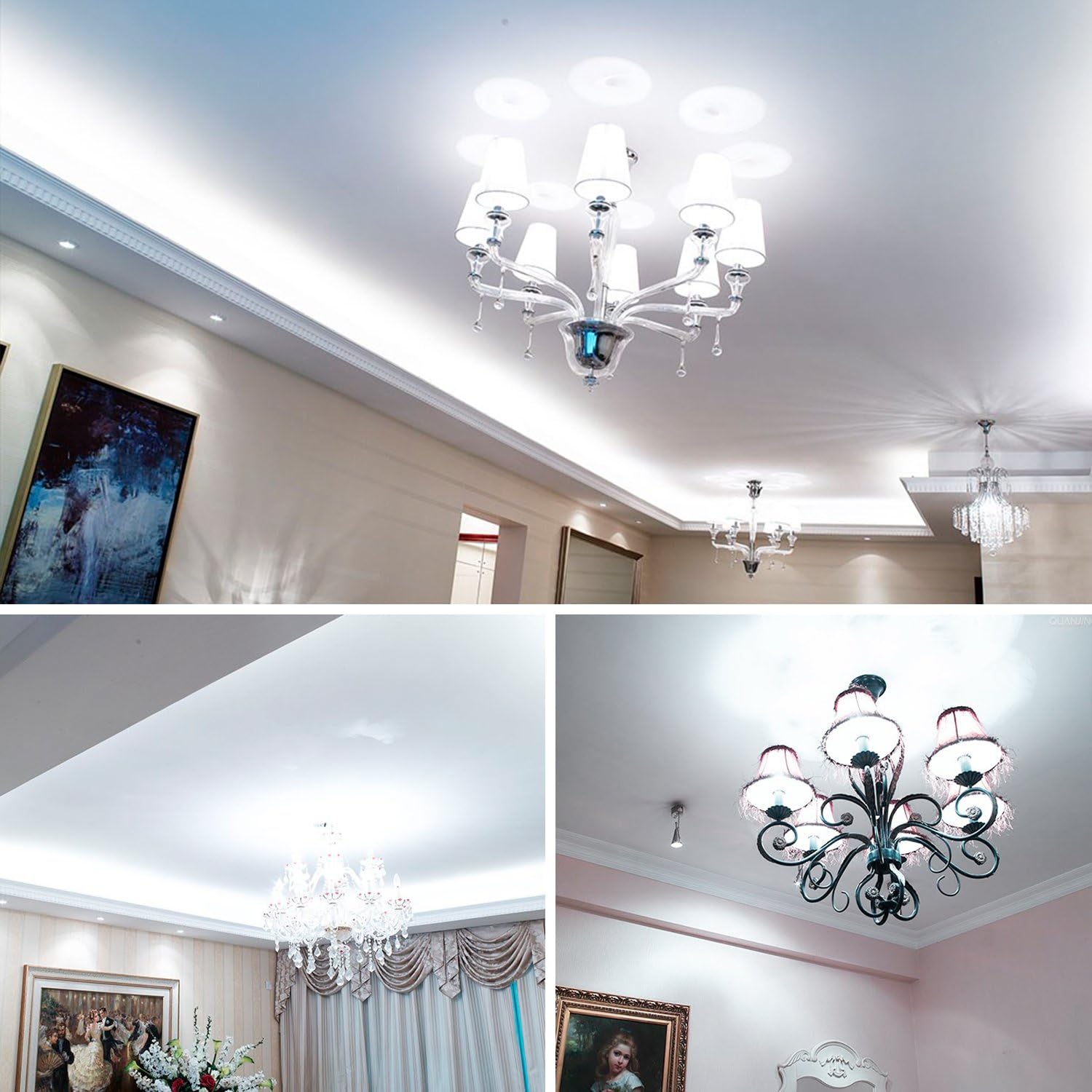 Bombilla LED para candelabro, no regulable, equivalente a 100 vatios, bombillas LED de vela de 12 W, luz blanca diurna 6000 K, 120 V, 1200 lúmenes,