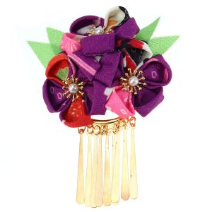 Amosfun Pinza japonesa para el cabello, kimono, flor, clip para el cabello de flores Kanzashi, para mujeres y niñas (morado) Amosfun Pinza japonesa para el cabello, kimono, flor, clip para el cabello de flores Kanzashi, para mujeres y niñas (morado)