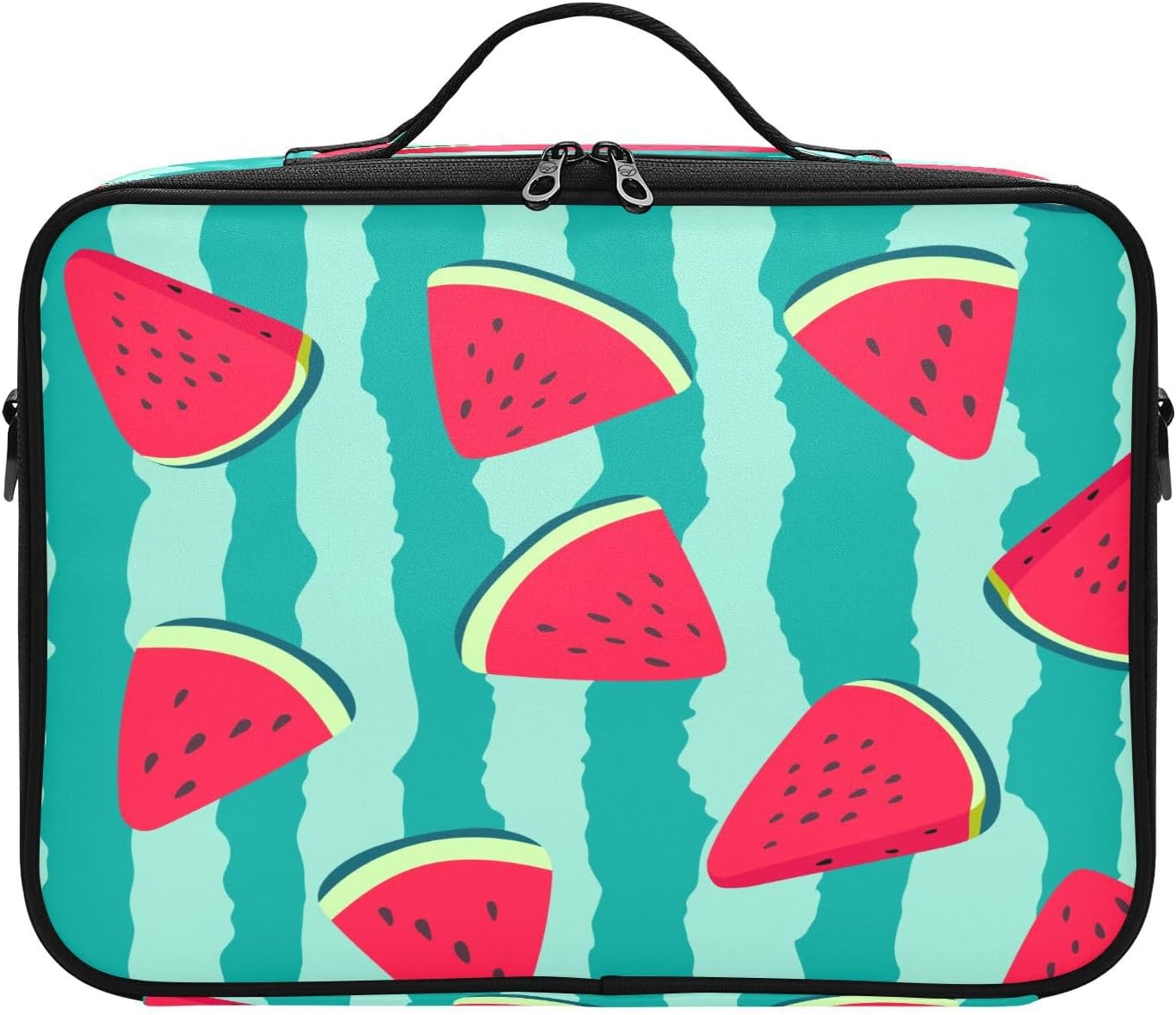 Pink Red Watermelons Fruit premium everything cosmetic bag bag toiletry travel large make up bag makeup bag women bolso para maquillaje for women