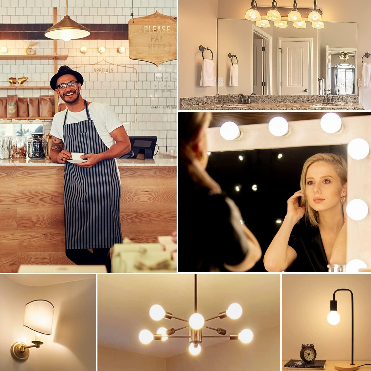 LVYE Bombilla LED G25 con base E26 de porcelana de ópalo mate, color blanco suave, 3000 K, regulable, Edison 6 W, 600 lúmenes, equivalente a 60