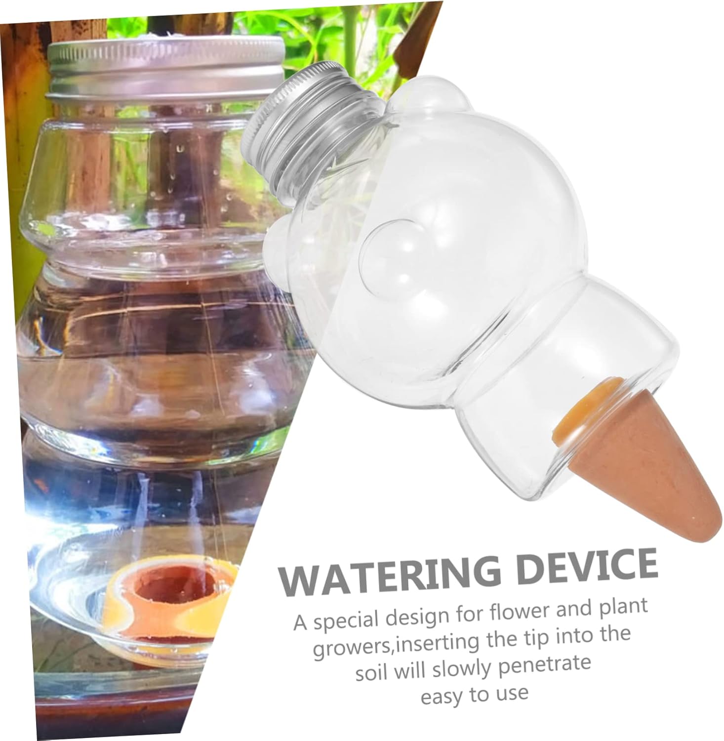 GANAZONO 9 piezas de agua automática de goteo automático de riego automático para plantas, dispositivos de riego de plantas, globos de riego de