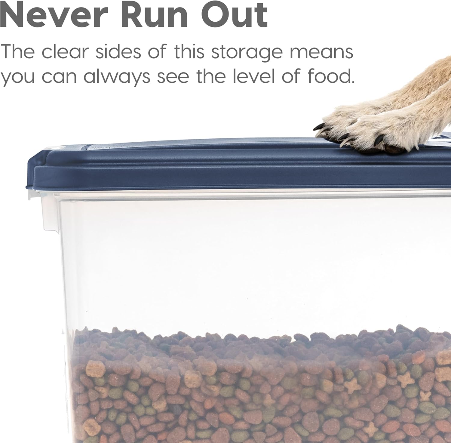 IRIS USA – Recipiente hermético de 30 libras42.7 cuartos de galón. IRIS USA WeatherPro – Contenedor hermético para alimentos para mascotas, con