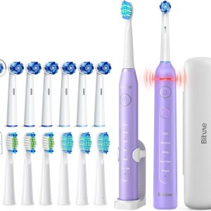 Bitvae Paquete de cepillos de dientes eléctricos ultrasónicos y giratorios para adultos y niños, cepillos de dientes recargables sónicos aceptados Bitvae Paquete de cepillos de dientes eléctricos ultrasónicos y giratorios para adultos y niños, cepillos de dientes recargables sónicos aceptados