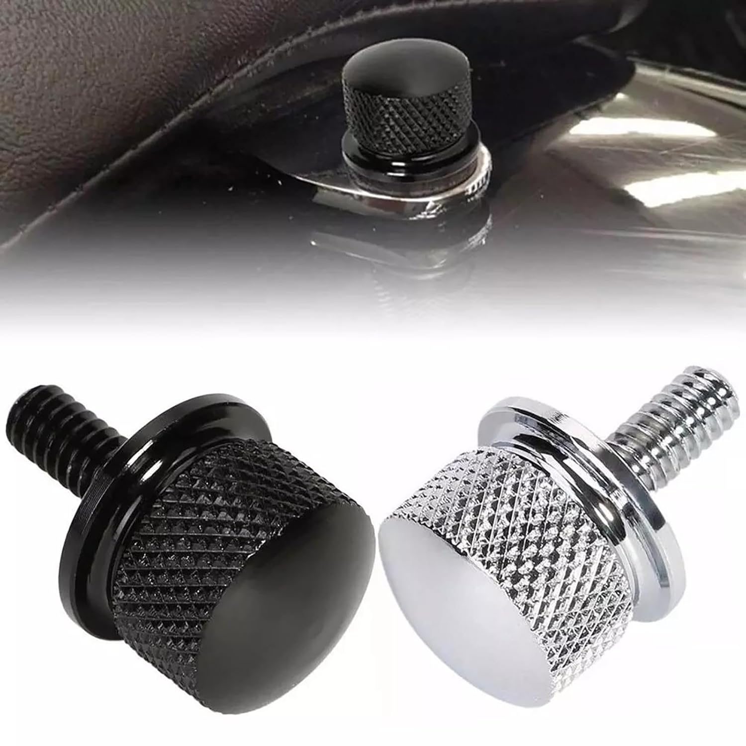 Juego de 4 tornillos y tuercas de acero inoxidable para guardabarros trasero y guardabarros, montaje rápido, compatibles con Harley Touring Soft