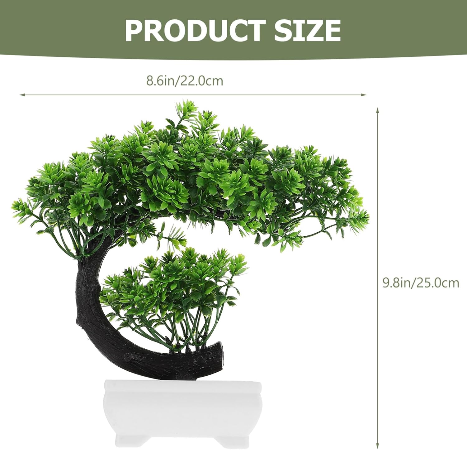GANAZONO Pequeñas plantas artificiales para decoración del hogar, mini árbol bonsái artificial, plantas artificiales japonesas para decoración del