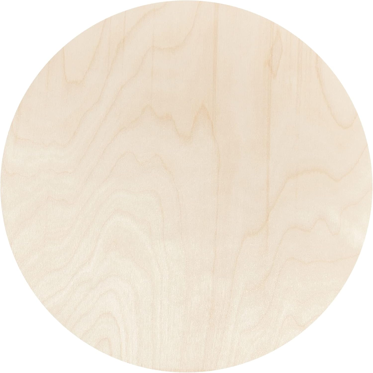 Círculos de madera contrachapada de abedul báltico de 18 pulgadas, hojas de madera para manualidades, hojas de madera de 0.24 pulgadas de grosor,
