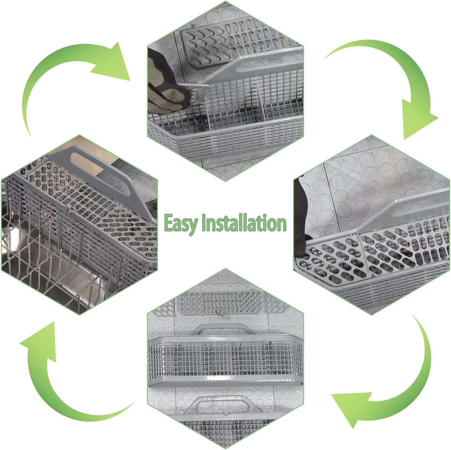 WD28X10128 – Cesta de cubiertos para lavavajillas (19.7 x 3.8 x 8.4 pulgadas) de Cenipar compatible con lavavajillas GE Reemplazo WD28X10127