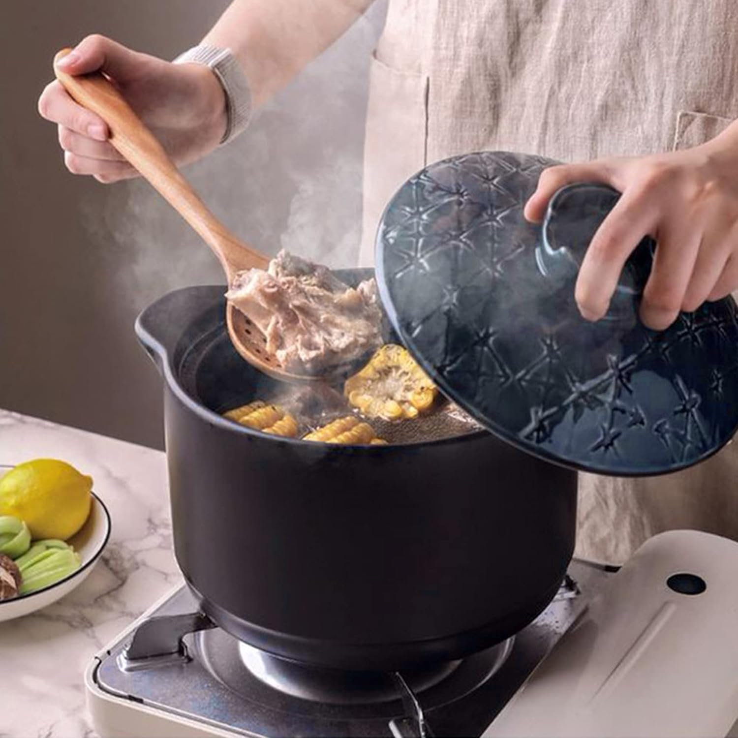 Olla de cerámica, olla de barro, olla de barro, olla de loza, donabe japonés, cerámica chinacazuelaolla de barroolla de tierra, olla de cocina, olla