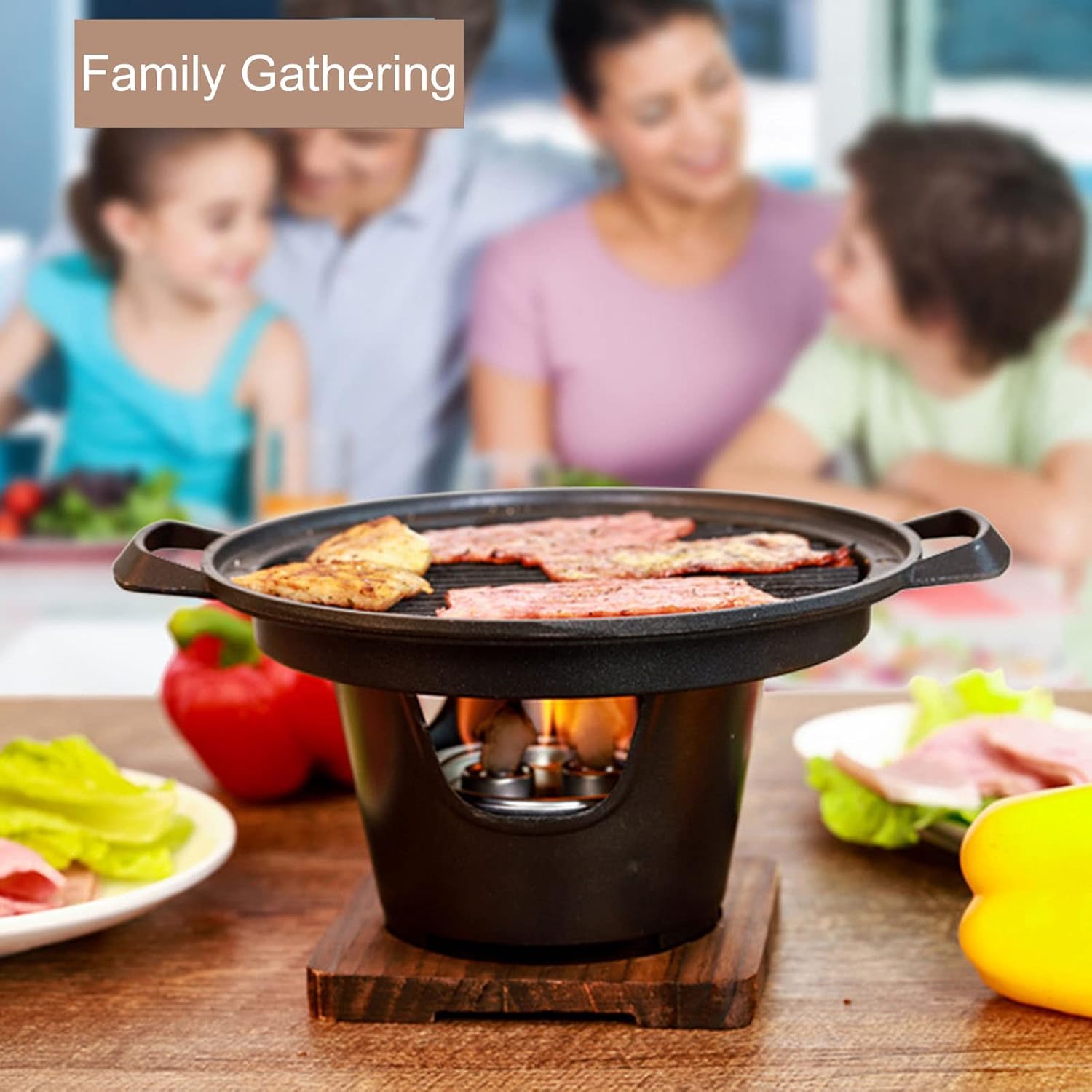 Mini parrilla de barbacoa portátil para interior evita el palillo japonés Mini parrilla Hibachi Mesa individual portátil parrilla Camping Parrilla