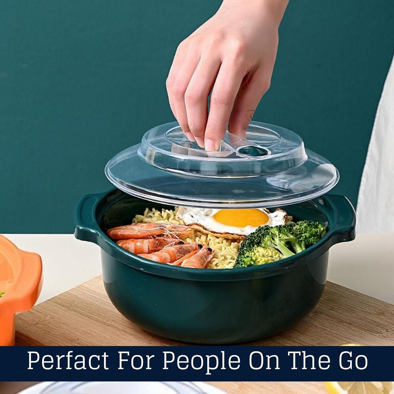 Cocina ramen apta para microondas, cuenco para fideos ramen Easy Mac, cuencos para microondas con pasta, fideos ramen con tapas, ideales para