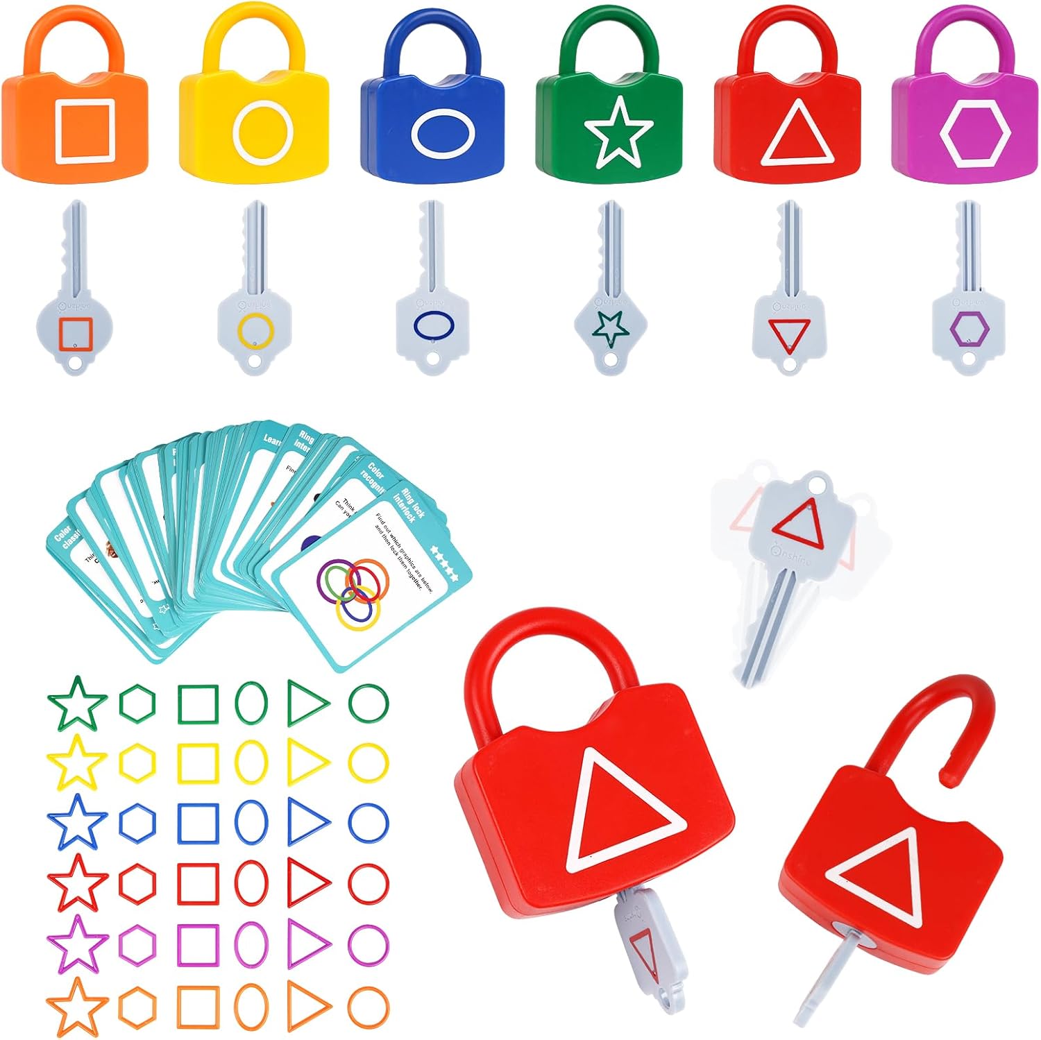 Juguetes de aprendizaje a juego para clasificar formas, juguete educativo Montessori para niños pequeños, juego de juguetes de reconocimiento de