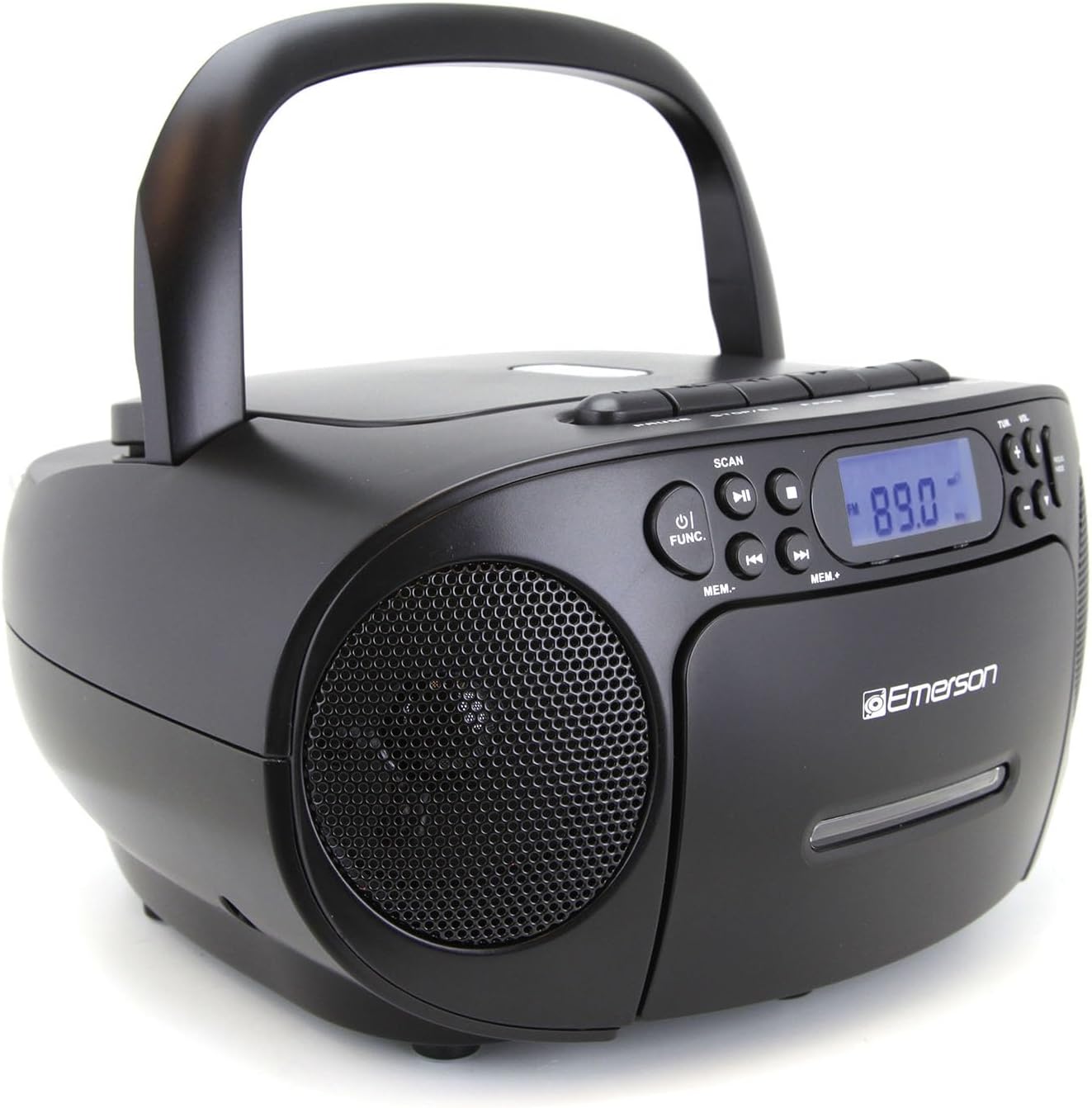 Emerson EPB-3003 Boombox portátil de CDcasete con radio AMFM, color negro