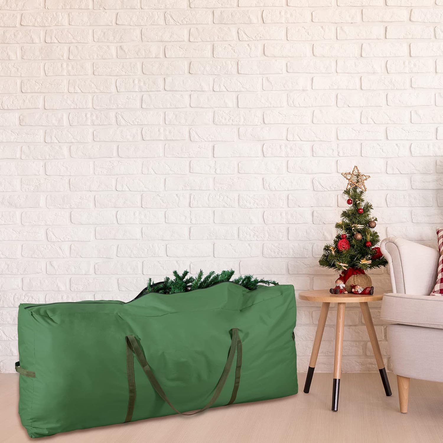 Bolsa de almacenamiento grande y resistente para árbol de Navidad, se adapta a árboles desmontados de hasta 9 pies, 65 x 15 x 29 pulgadas, bolsa de