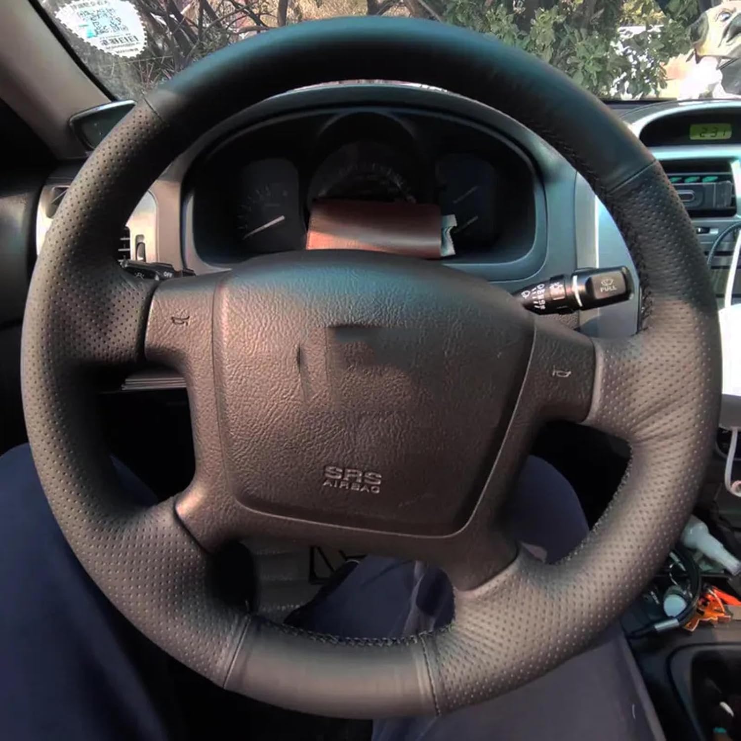 Hand-Sewn Customize Microfiber Leather Car Steering Wheel Cover,Fit for Kia Cerato 2005-2012 Spectra Spectra5 2004-2009
