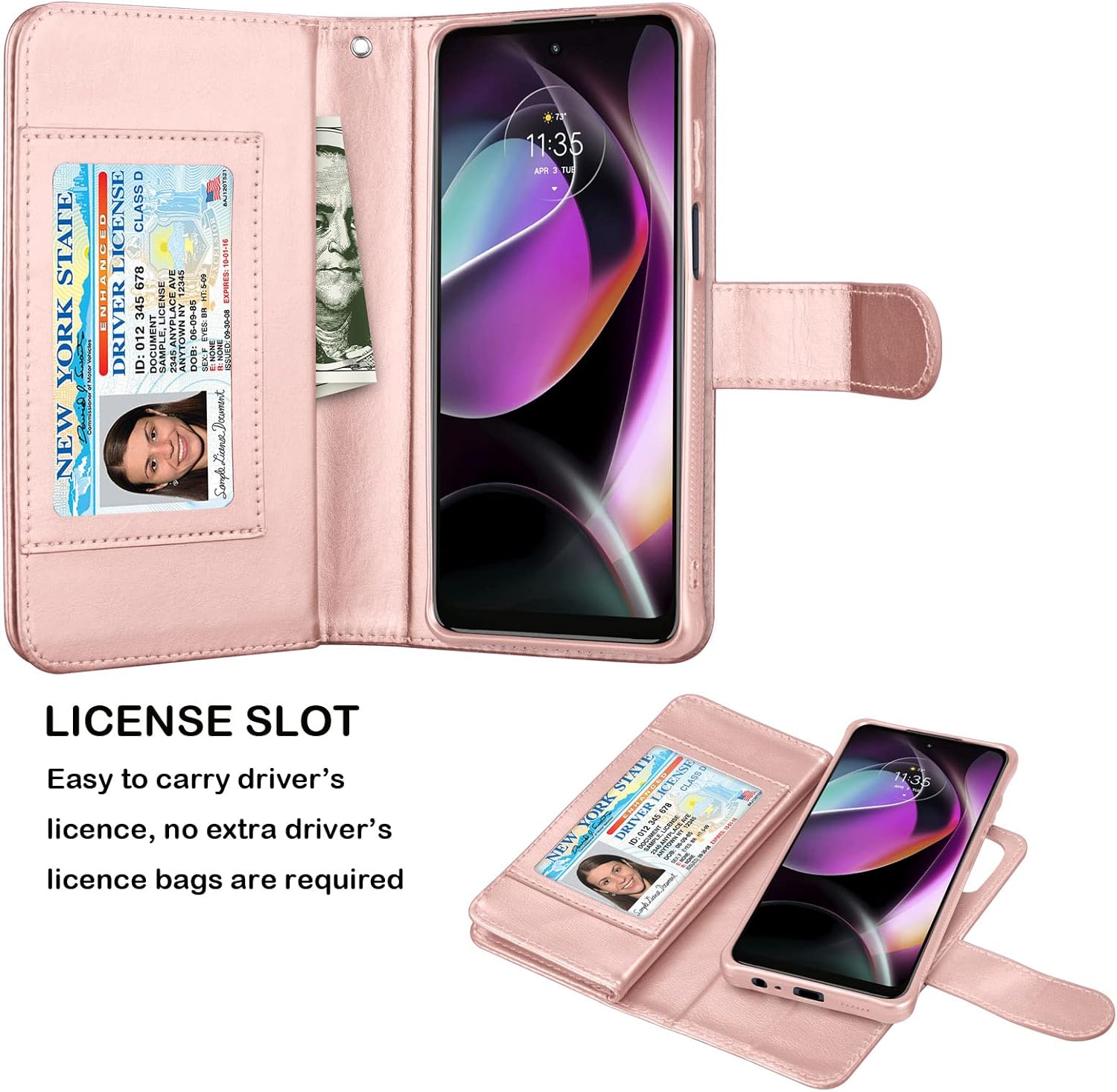 NJJEX Funda tipo cartera para Motorola Moto G 5G 2022, para Moto G 5G 2022, 9 ranuras para tarjetas Funda de piel sintética para tarjetas de crédito