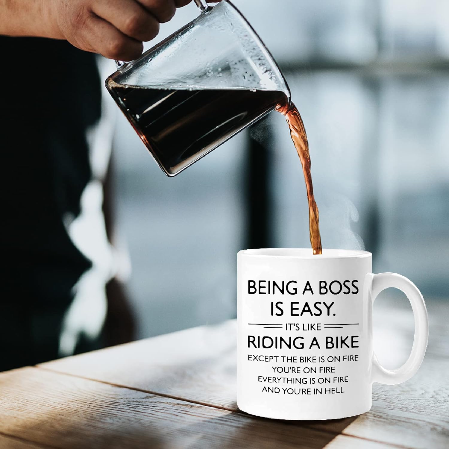 Taza de café de 11 onzas, regalos divertidos para la oficina del jefe, regalos de cumpleaños para jefe, regalos de Navidad para el día del jefe
