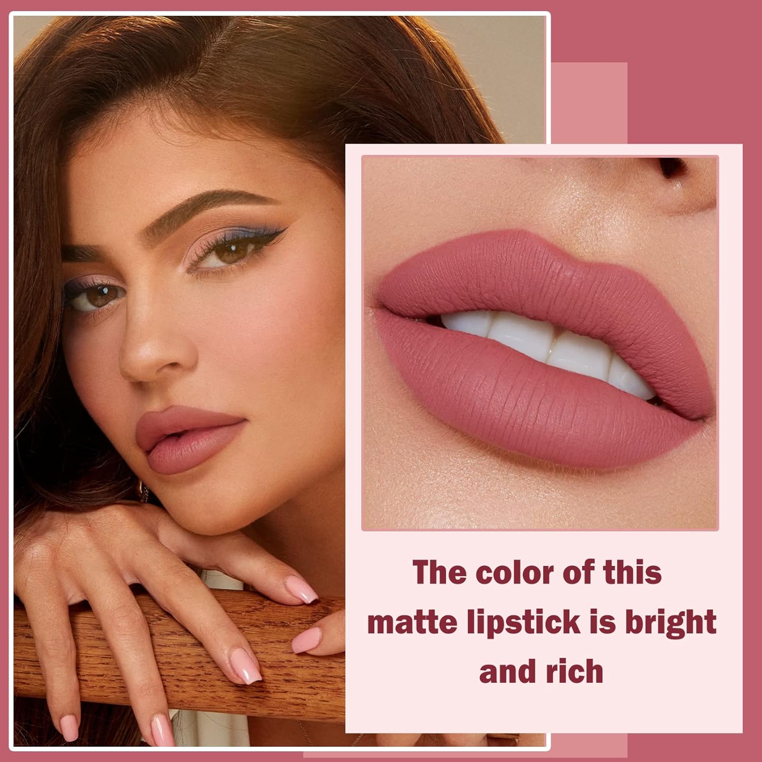 NVLEPTAP Juego de 5 lápices labiales líquidos mate nude de terciopelo nude brillo labial tinte de labios de larga duración, impermeable,