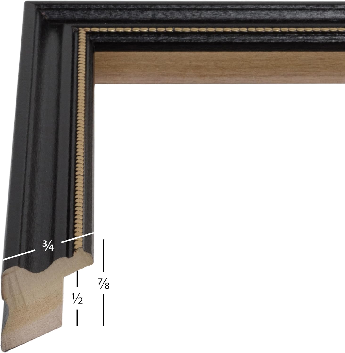 Craig Frames 314BG, portarretratos de 22 x 28 pulgadas mate para una foto de 18 x 24 pulgadas, adornado negro y dorado