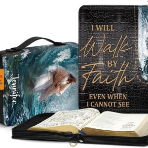 Jesuspirit Fundas de cuero personalizadas para la Biblia, bolsa de la Biblia para hombres y mujeres, funda de transporte de la Biblia con texto en Jesuspirit Fundas de cuero personalizadas para la Biblia, bolsa de la Biblia para hombres y mujeres, funda de transporte de la Biblia con texto en