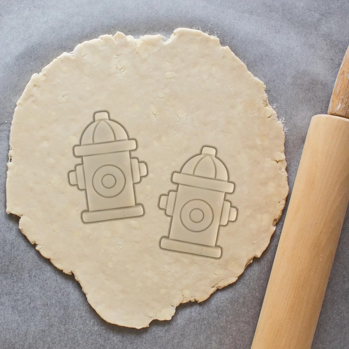 Cortadores de galletas de boca de fuego de 3.5 pulgadas para hornear, cortadores de galletas con sello, cortador de galletas de boca de incendio,