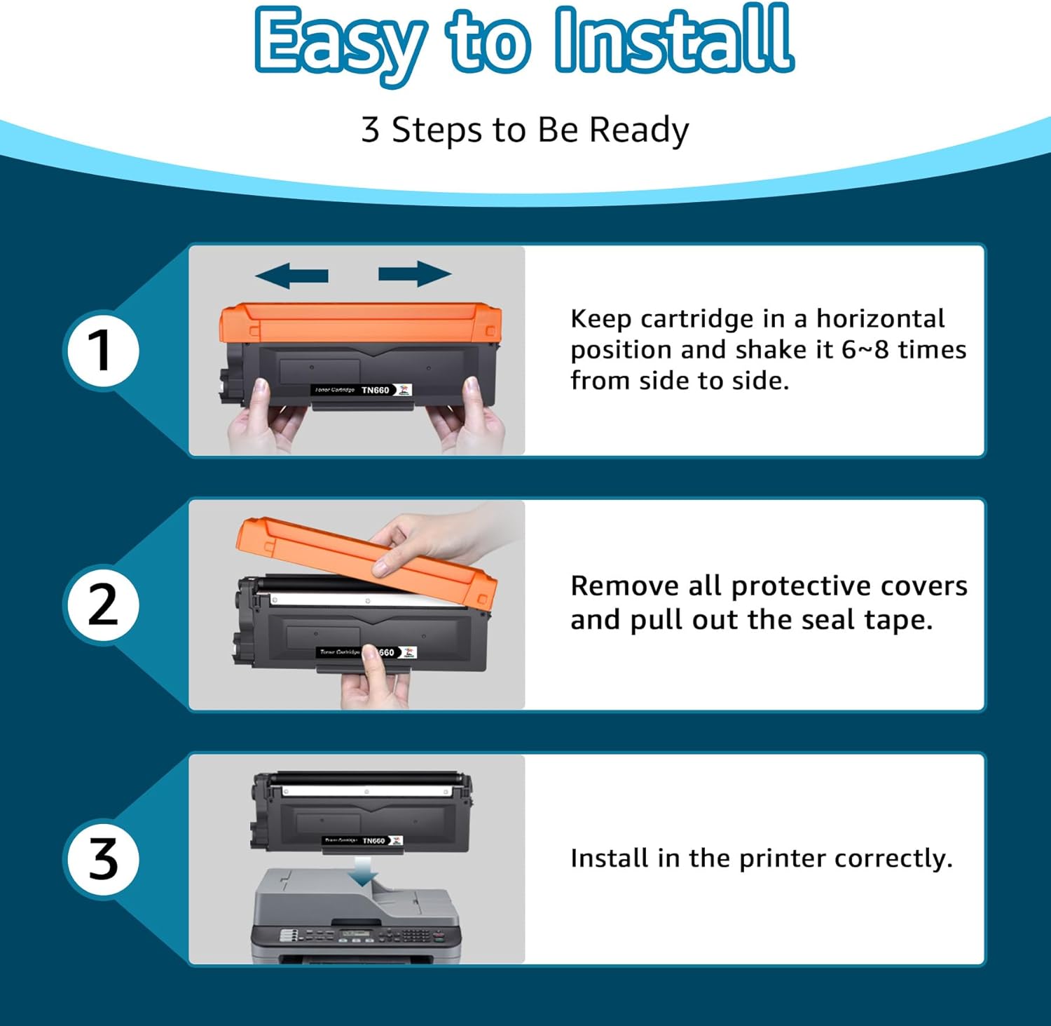 Palmtree TN760 Tóner para impresora Brother compatible con Brother TN760 TN 730 Toner TN-730TN-760 para impresora MFC-L2750DW HL-L2370DW MFC-L2710DW