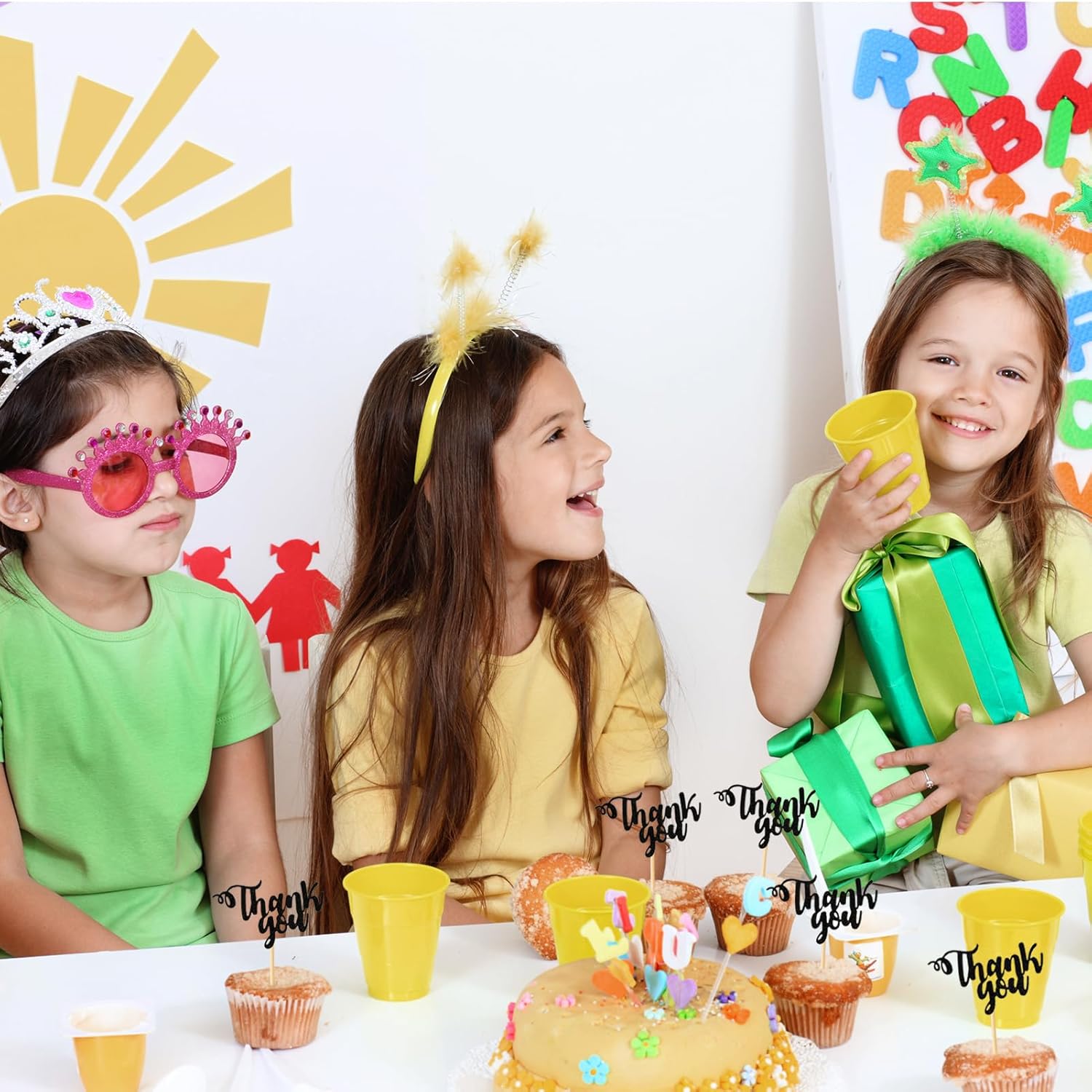 36 piezas de decoración de cupcakes con purpurina para el día de Acción de Gracias, para boda, aniversario, despedida de soltera, baby shower, niños