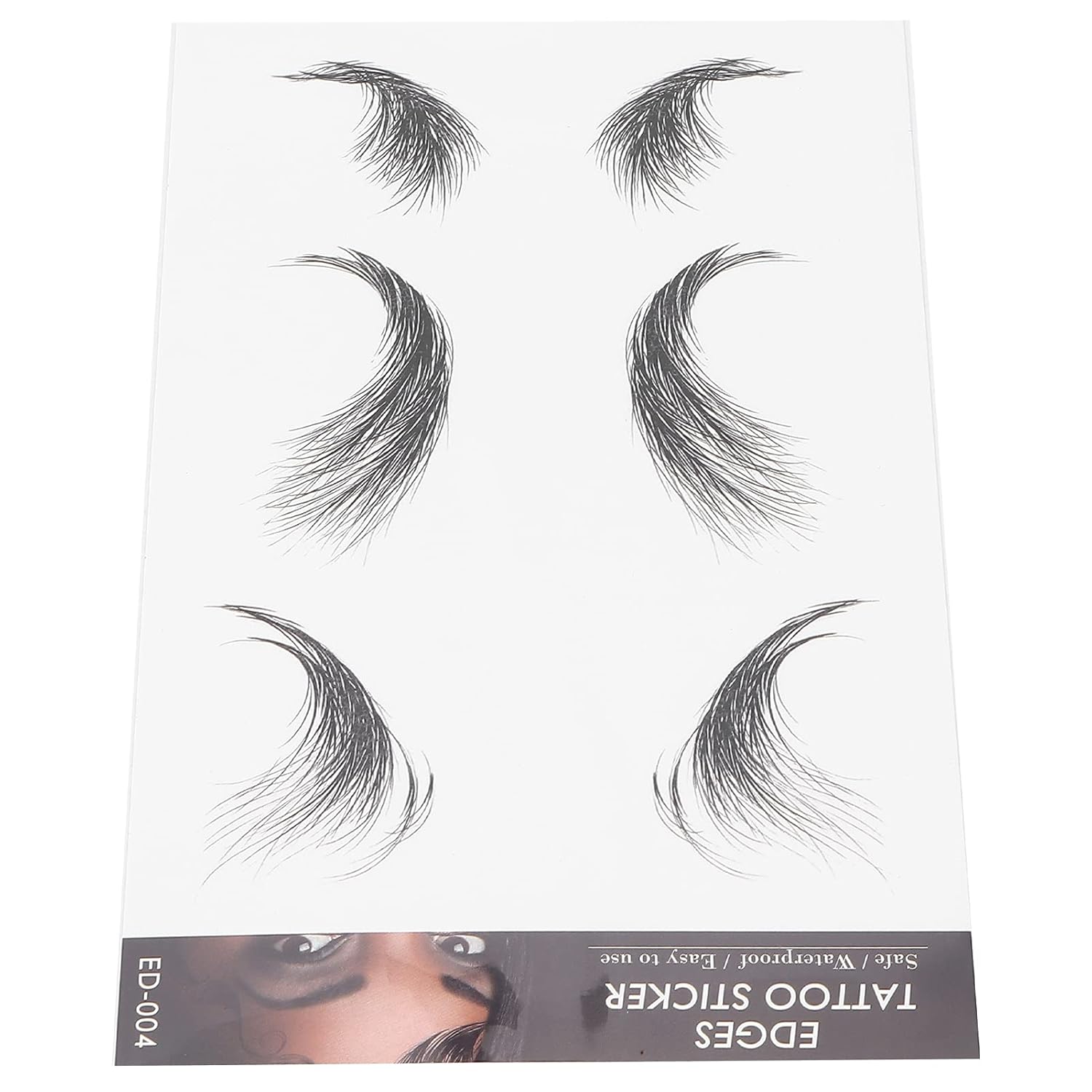 Adhesivo de tatuaje para el cabello, adhesivo temporal para el cabello, calcomanías de línea de cabello, peinados de mujer, tatuaje, tatuaje de