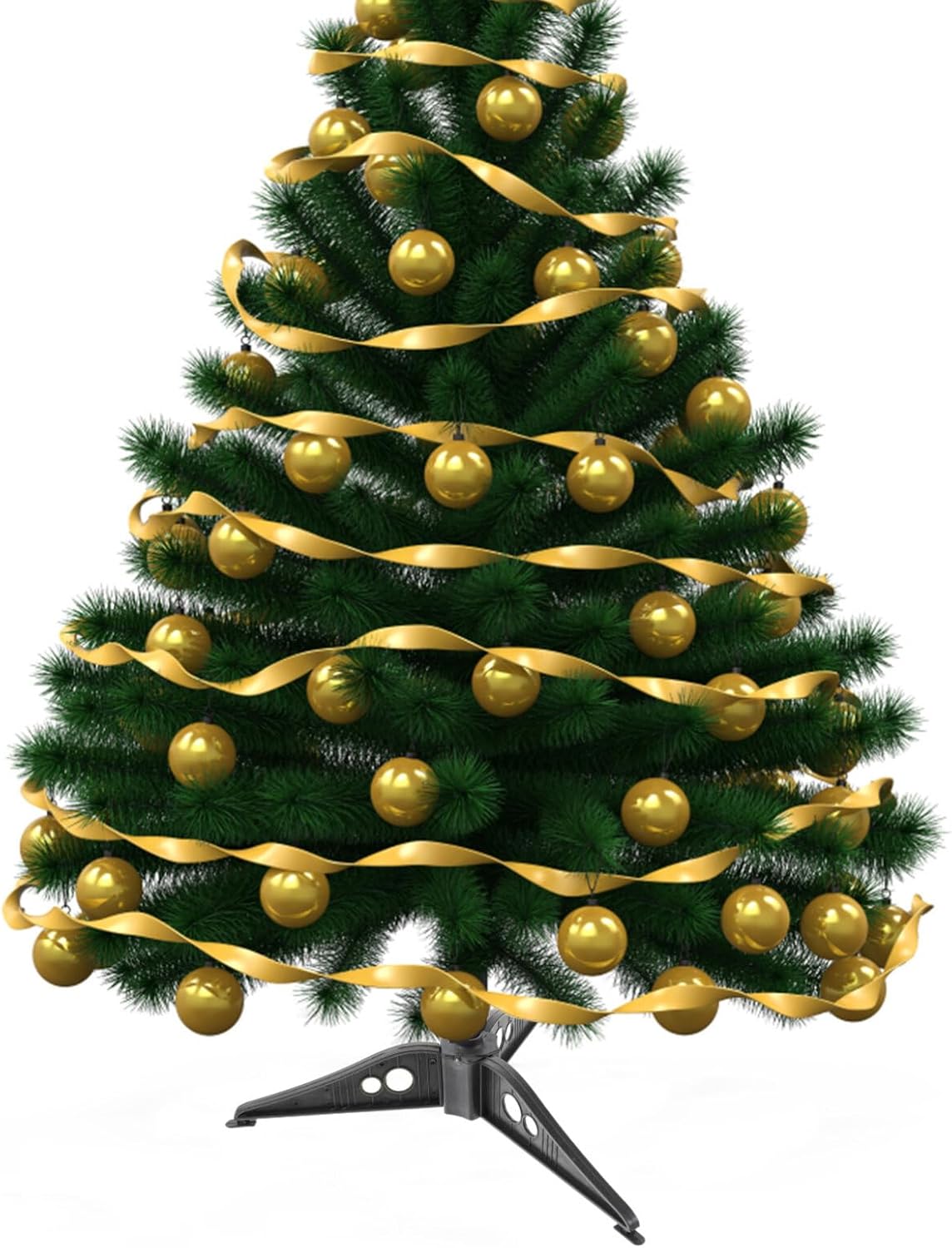 ABOOFAN Soporte de plástico para árbol de Navidad blanco para árbol de Navidad, soporte plegable de repuesto artificial para árbol de Navidad