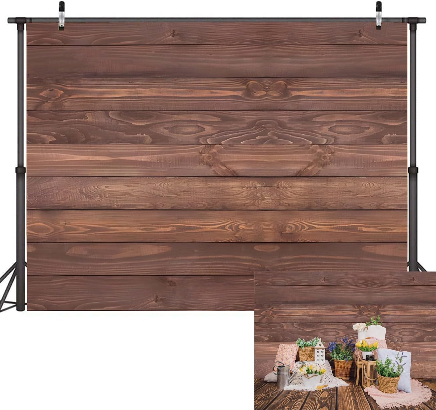 Telón de fondo de madera para fotografía de fiesta, 10 x 8 pies, fondo de madera marrón rústica para fotos, fondo de panel de madera, cumpleaños,