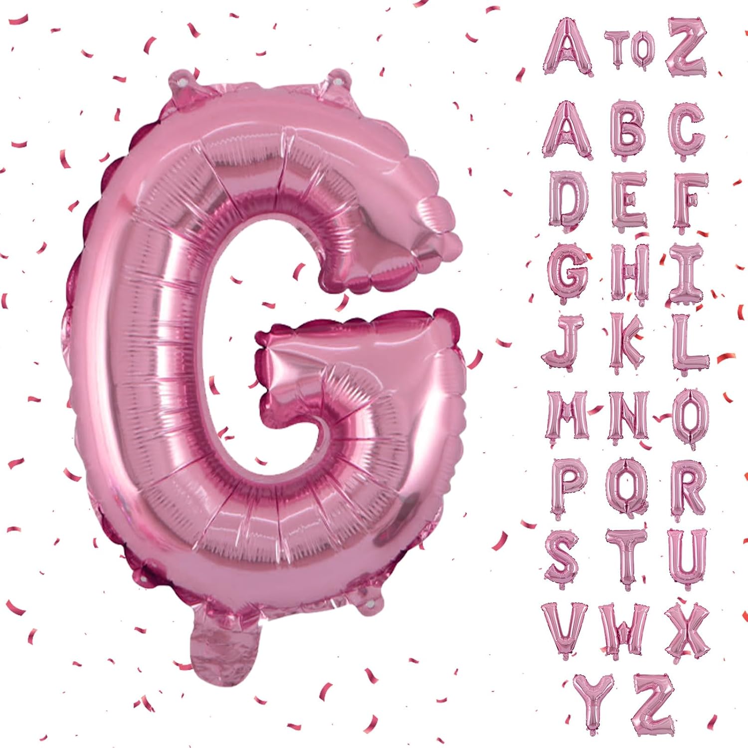 Biapian Globos de letras grandes de 40 pulgadas, globo de letras G grandes de oro rosa, 1 globo gigante de aluminio de aluminio individual G para