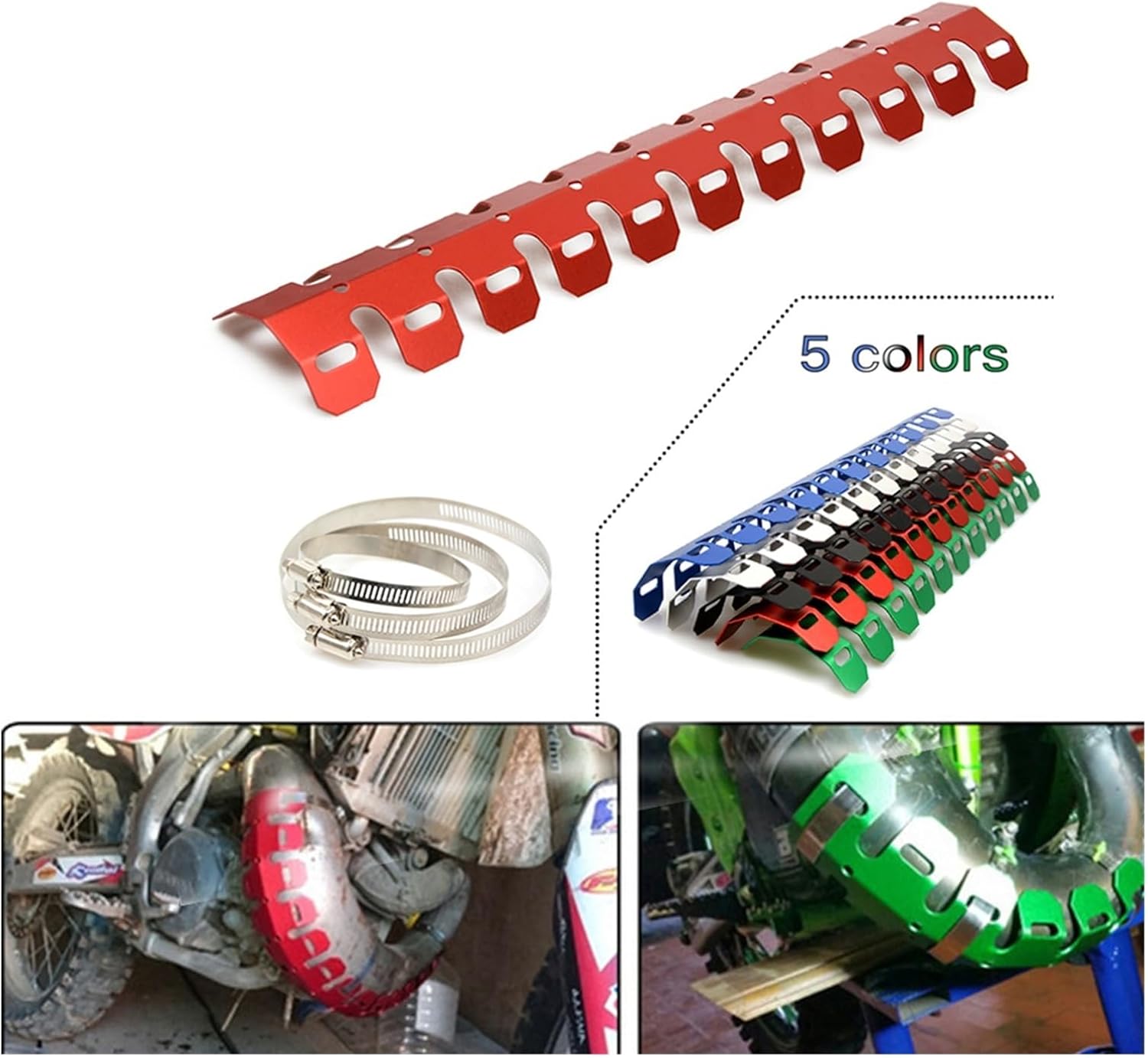 Protector de tubo de escape de motocross, protector de tubo de escape medio, protector térmico para Yamaha XT660XRZ XT600 XTZ 125 XTZ660 TENERE