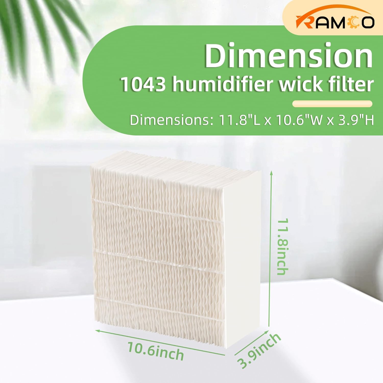 1043 Super Humidificador Filtro de mecha de repuesto compatible con Essick Air AIRCARE EP9500, EP9700, EP9800, EP9R500, EP9R800, 821000, 831000 y