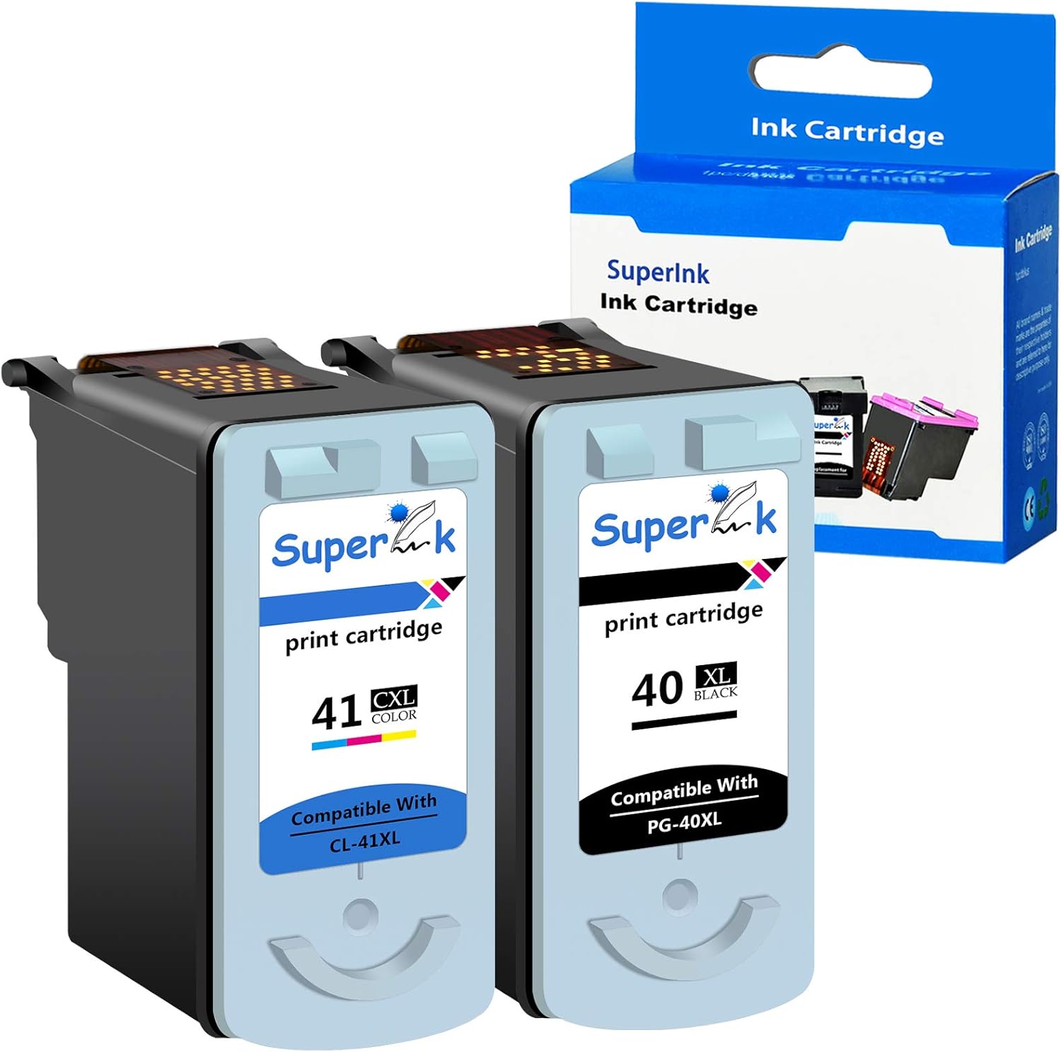 Cartucho de tinta remanufacturado de alto rendimiento de repuesto para Canon PG-40 0615B002 CL-41 0617B002 compatible con impresora PIXMA iP1600