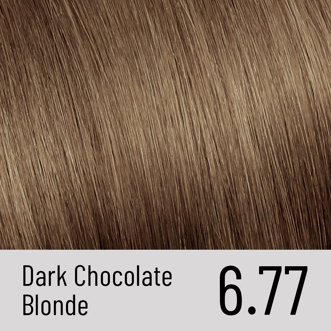 Il Salone Milano Plex Rebuilder – Crema permanente para el cabello, color rubio chocolate oscuro 6.77, kit profesional de tinte para el cabello para
