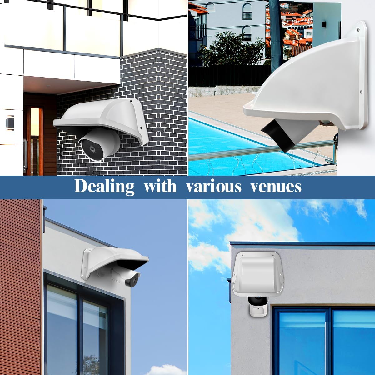 WEILAILIFE Funda universal para cámara para exteriores, plástico ABS resistente a la intemperie, pantalla de seguridad para domo, bala, cámaras