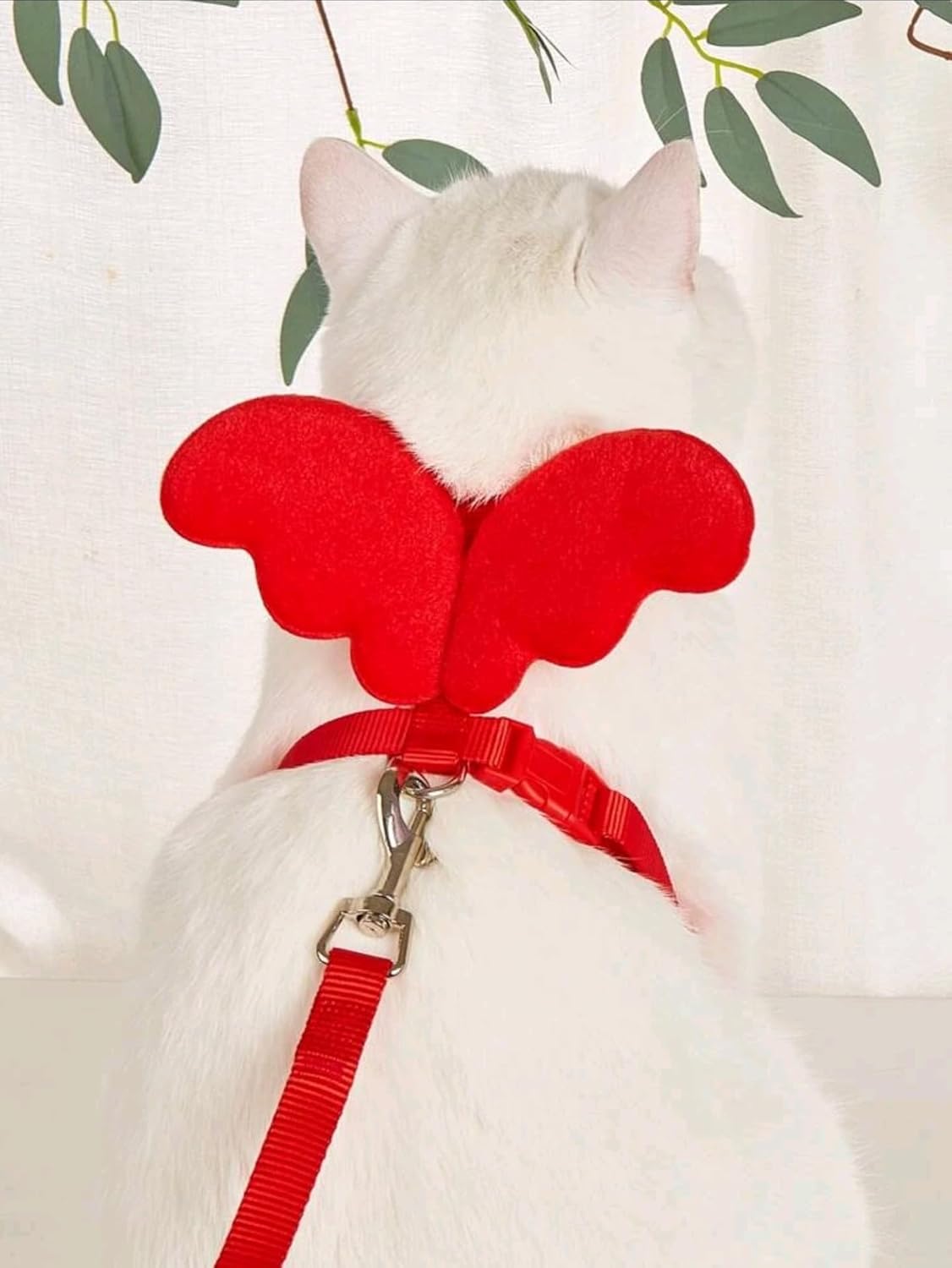 Accesorios para mascotas, correas a juego, juego de arnés de alas de ángel. Gatos, perros, conejos, hámsteres. Chaleco de malla ajustable con correa