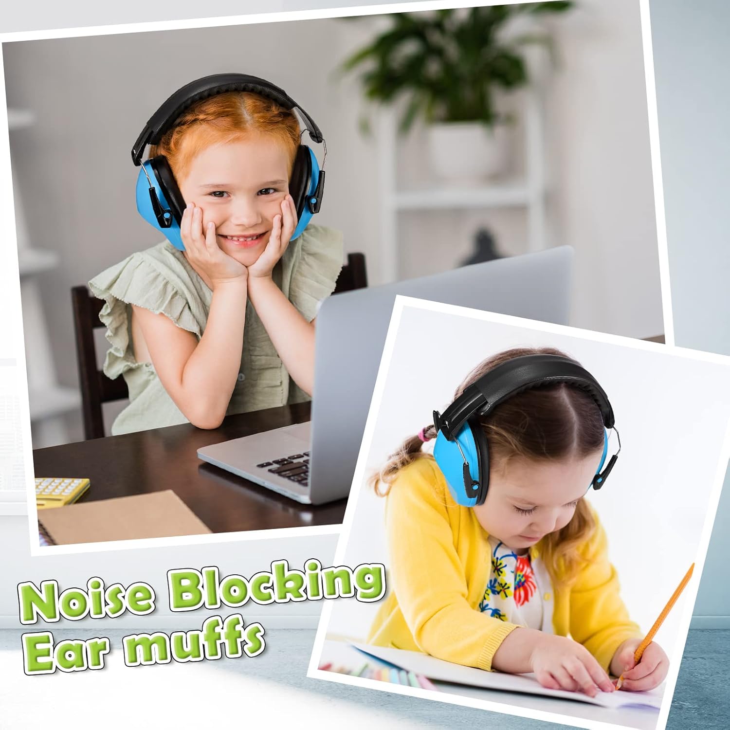 Paquete de 3 auriculares con reducción de ruido para niños, orejeras de protección auditiva para autismo, niños pequeños, orejeras de 27 db